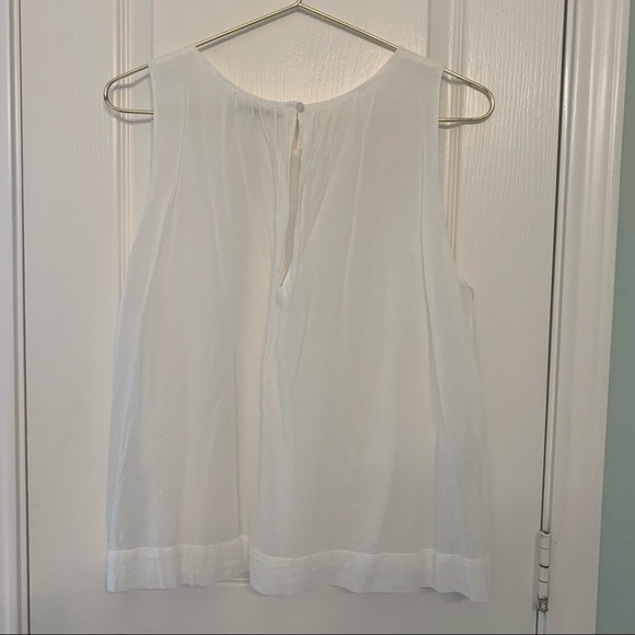 J brand Sleeveless Gathered Neck white Top - Picture 2 of 4